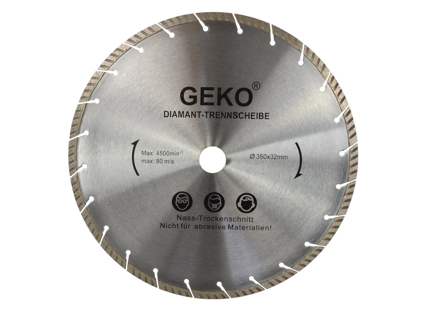 Segmentinis deimantinis diskas LASER, 350 × 32 mm GEKO G00209