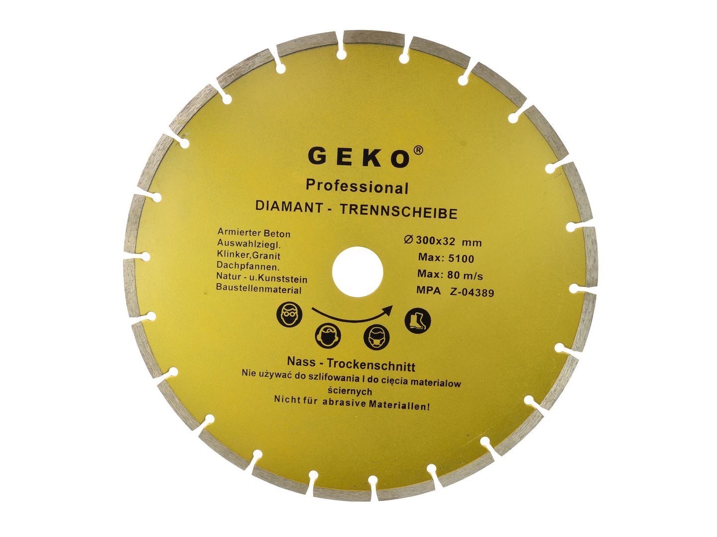 Segmentinis deimantinis diskas Profi, 300 × 32 mm GEKO G00254