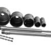 Tuščiavidurių grąžtų rinkinys, 9 vnt. (30, 40, 65, 80, 100 mm + 2 adapteriai, 350 mm). - Image 2