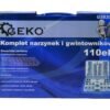 Sriegiklių ir sriegpjovių rinkinys, M2–M18, 110 dalių GEKO G38300 - Image 2