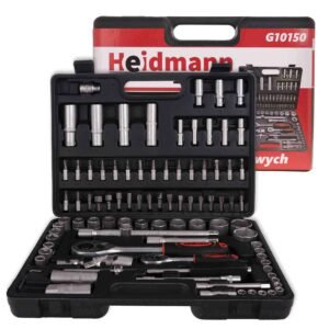 Galvučių ir įrankių rinkinys 1/2" bei 1/4", 94 dalys GEKO G10150