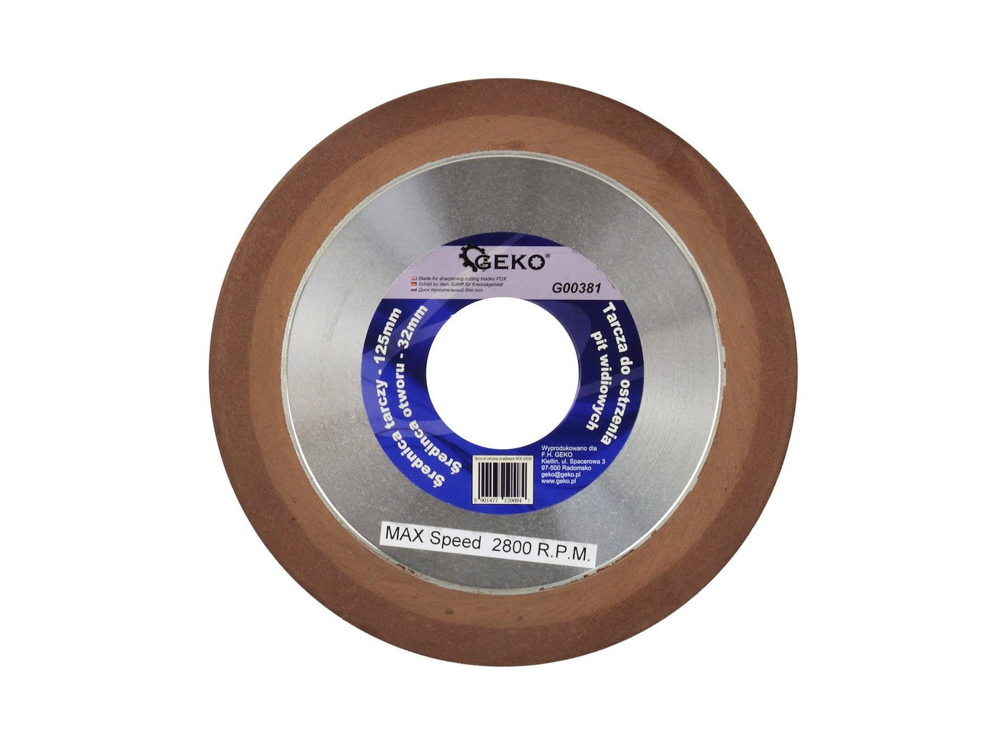 Deimantinis pjūklų galandimo diskas, 125 × 10 × 32 × 8 mm GEKO G00381