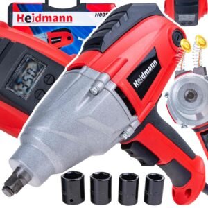 Elektrinis smūginis veržliasukis 1/2″ su LCD matuokliu H00516