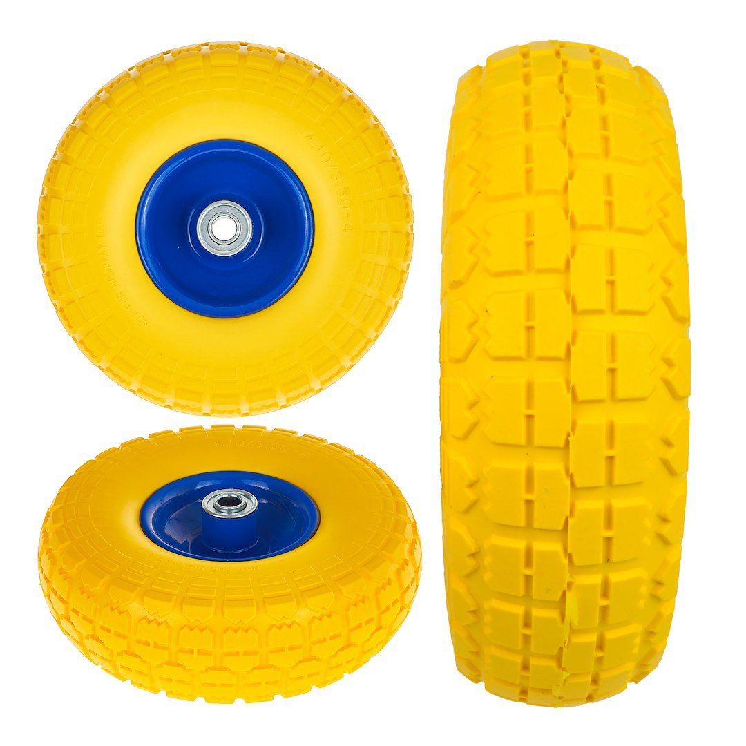 Pilnaviduris poliuretaninis vežimėlio ratas 3.50-4, 80 kg GEKO G71026