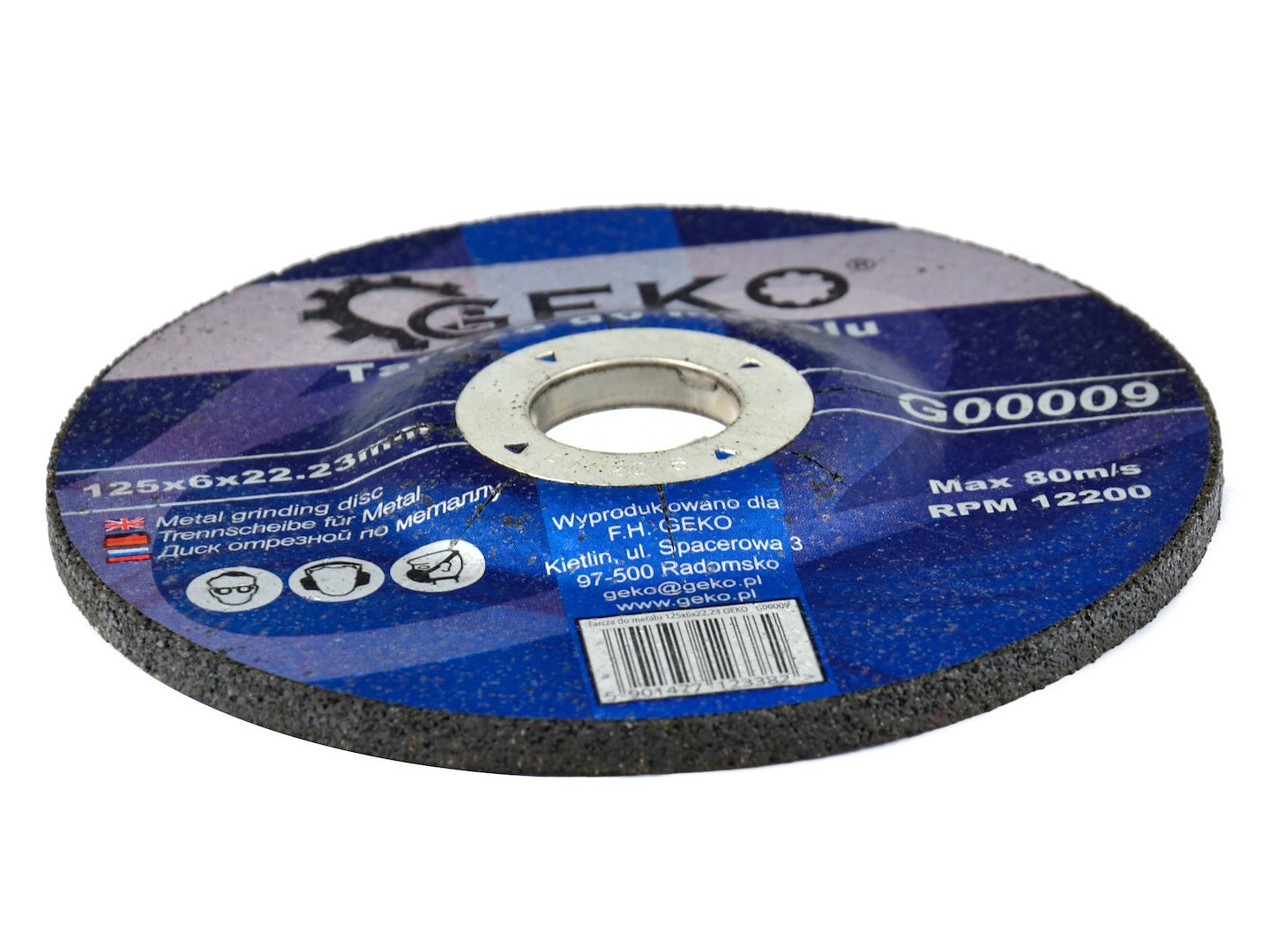 Metalo šlifavimo diskas, 125 × 6,0 × 22,23 mm GEKO G00009