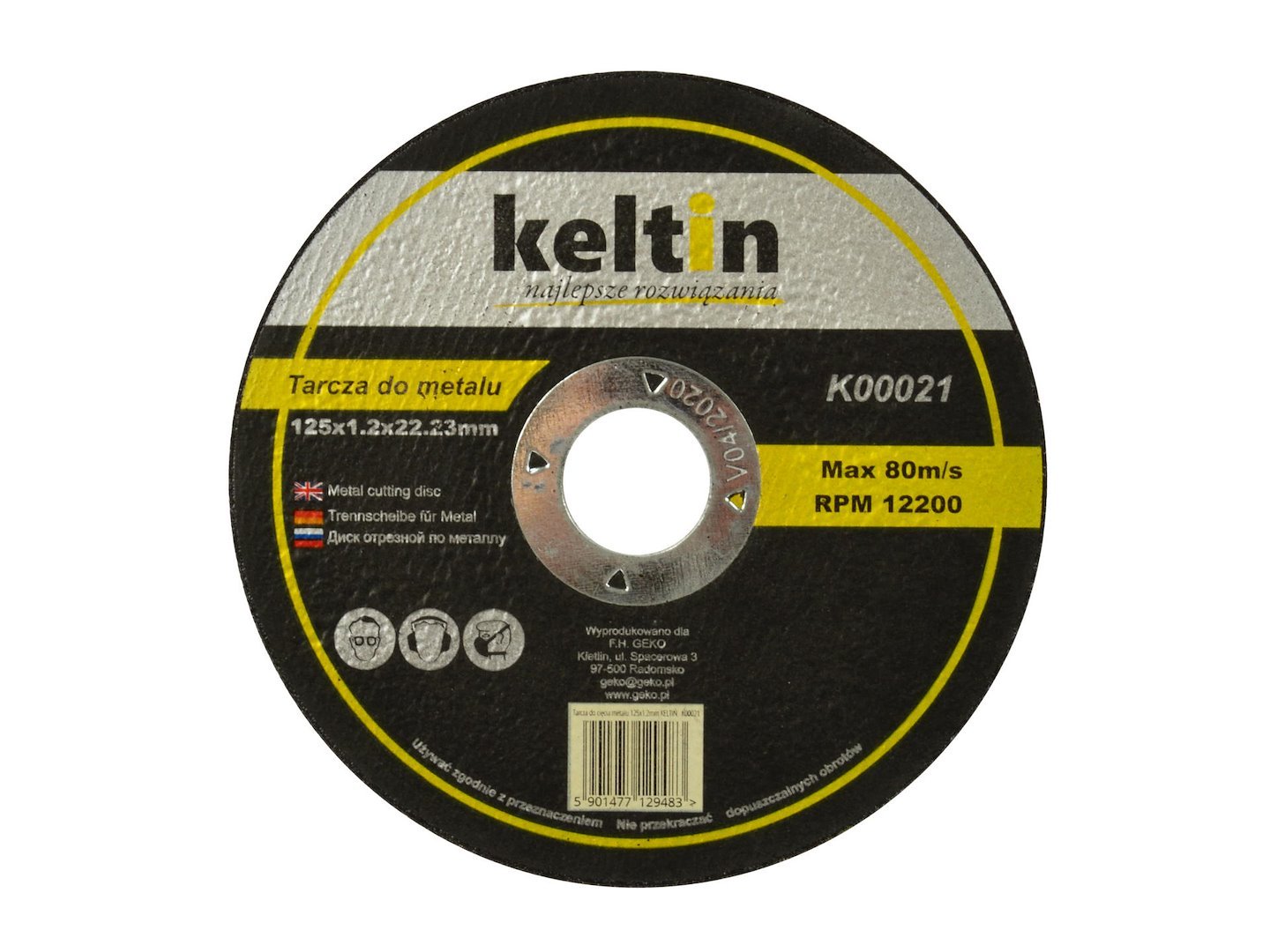 Metalo pjovimo diskas, 125 × 1,2 mm