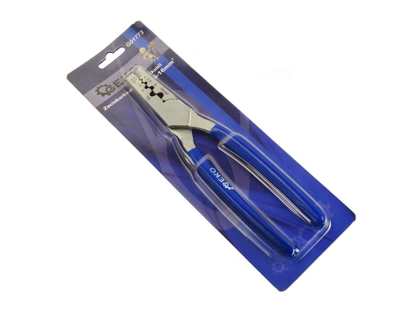 Antgalių užspaudimo replės su kirpikliu, 0,5–16 mm², 220 mm GEKO G01773 - Image 3