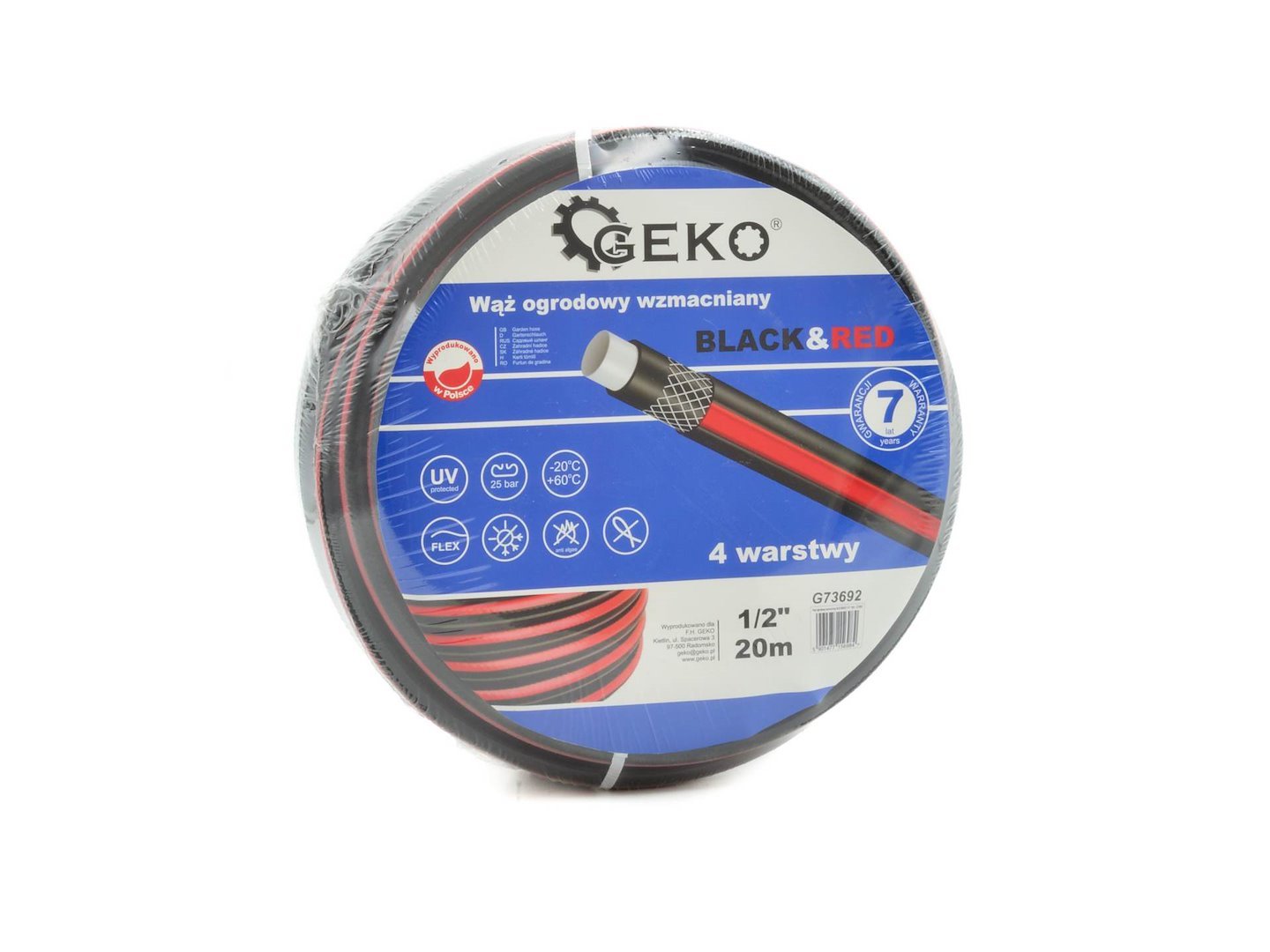 Sustiprinta sodo žarna BLACK&RED 1/2″, 30 m GEKO G73693