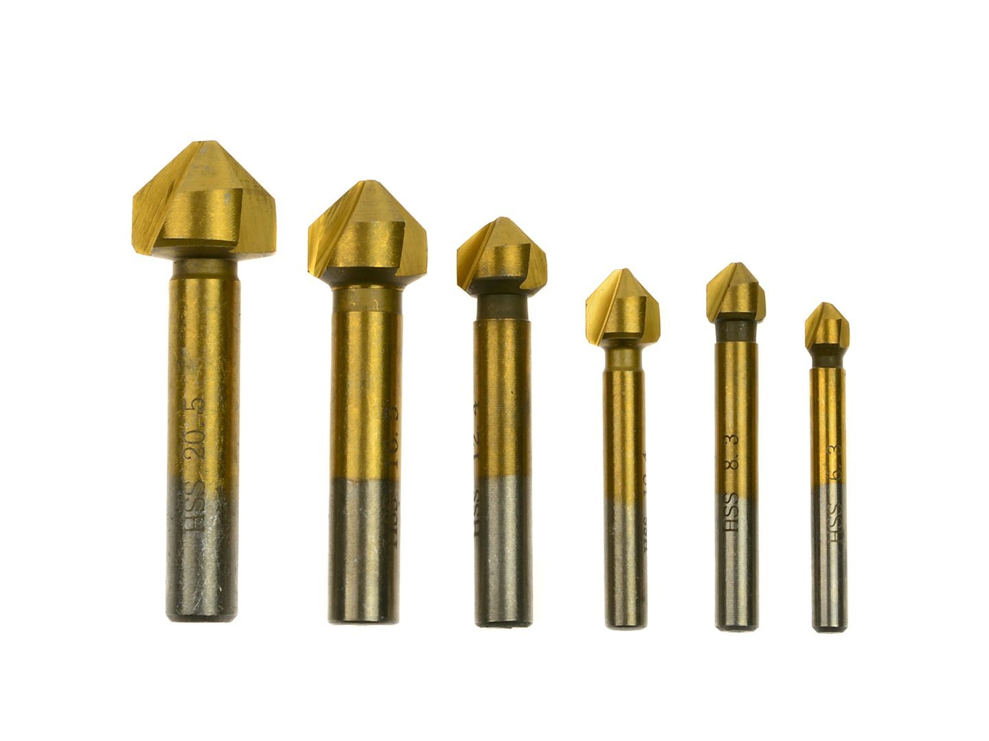 Kūginių grąžtų rinkinys, 6,3–20,5 mm, 6 vnt.