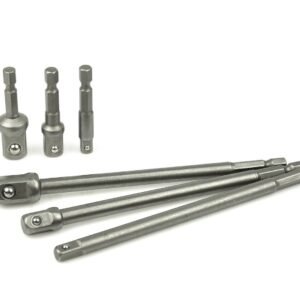 Galvučių adapterių su HEX kotu rinkinys, 1/4″, 3/8″, 1/2″, 6 vnt.