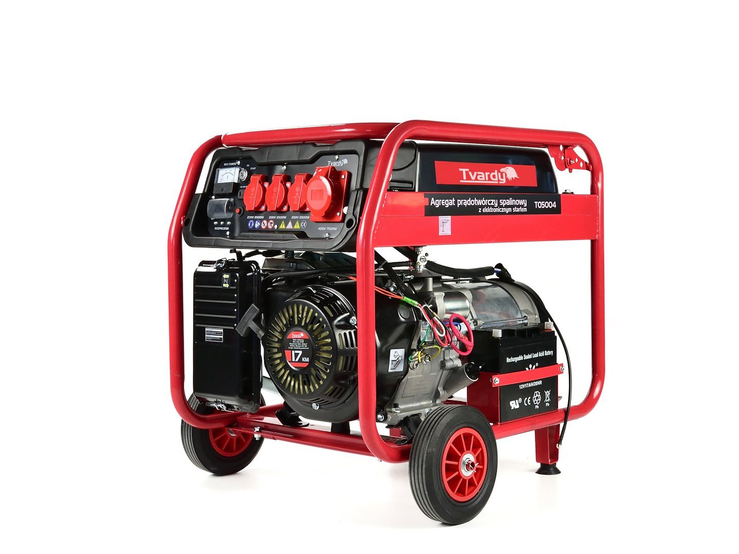 Benzininis generatorius su elektriniu paleidimu, 17 AG, 8,5 kW TVARDY T05004