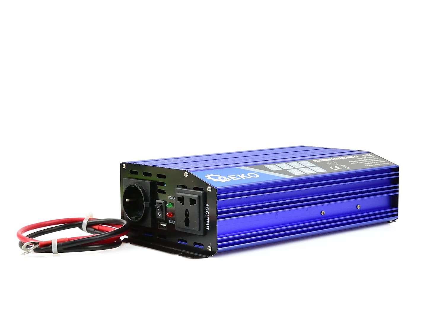 Grynos sinusoidės įtampos keitiklis 12/230 V, 1000/2000 W GEKO G17014