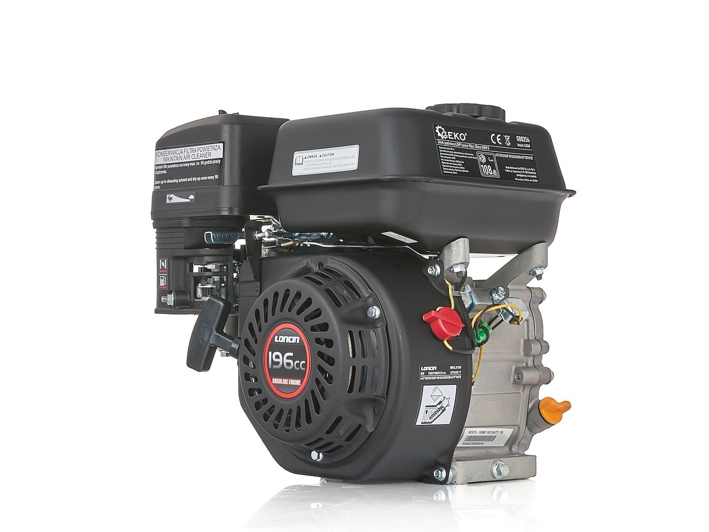 Benzininis LONCIN variklis 196 cm³, 20 mm velenas, EURO 5 GEKO G80254