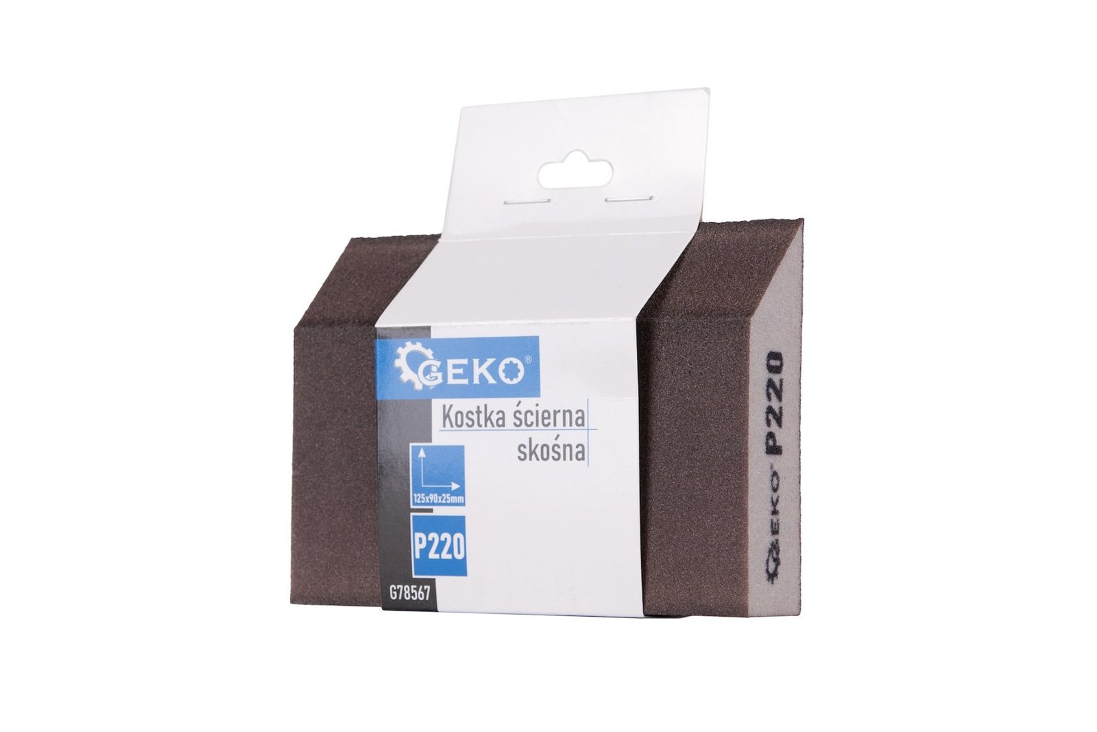 Nuožulnus šlifavimo kempinės blokelis 125 × 90 × 25 mm P220 GEKO G78567