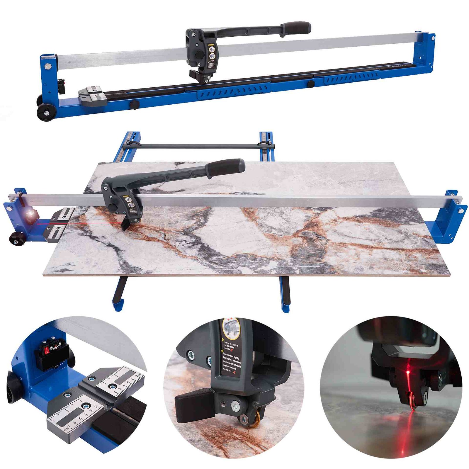 Plytelių pjovimo staklės 1200 mm PROFI su lazeriu GEKO G30117