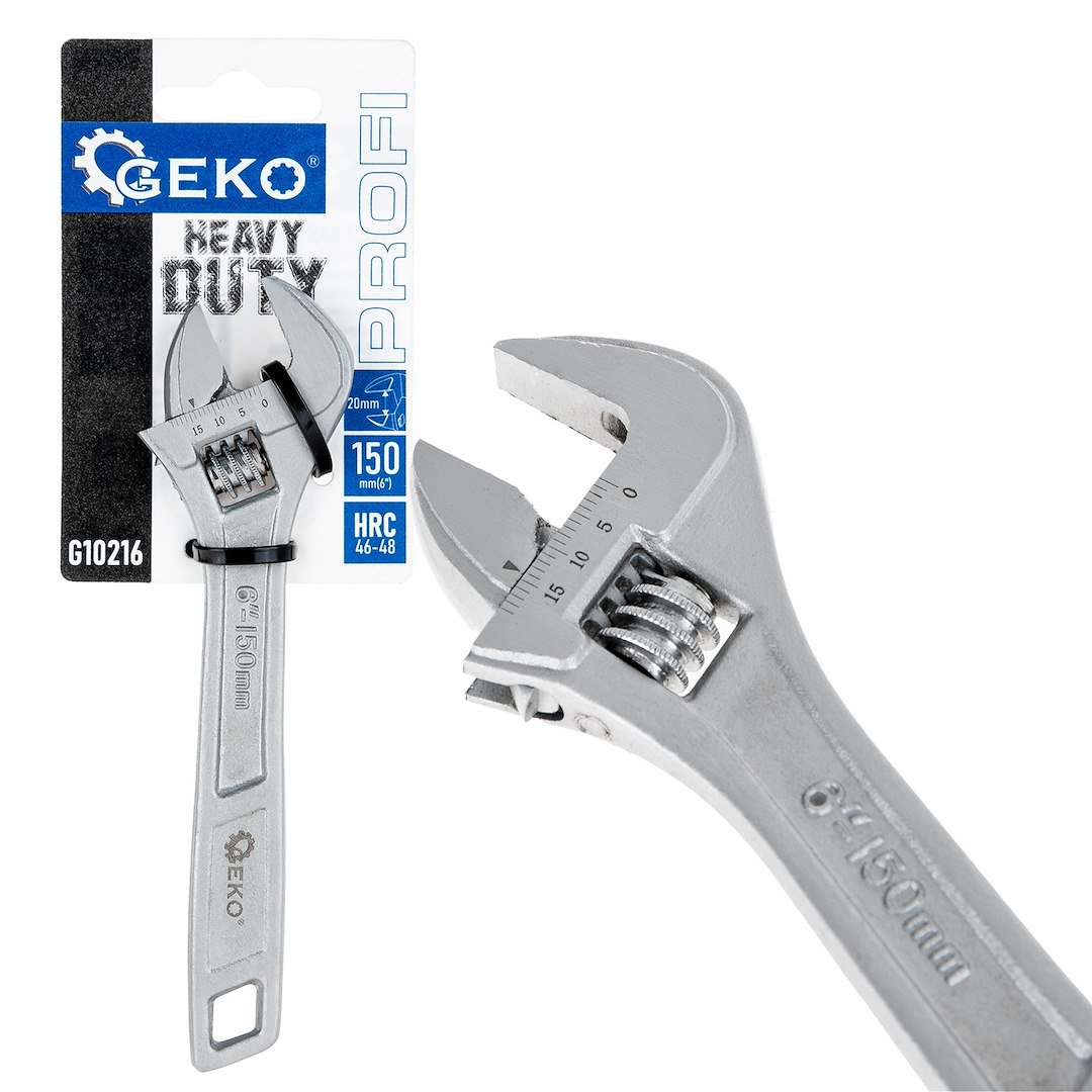 Reguliuojamas raktas PROFI 0–20 mm, 150 mm (6″) GEKO G10216