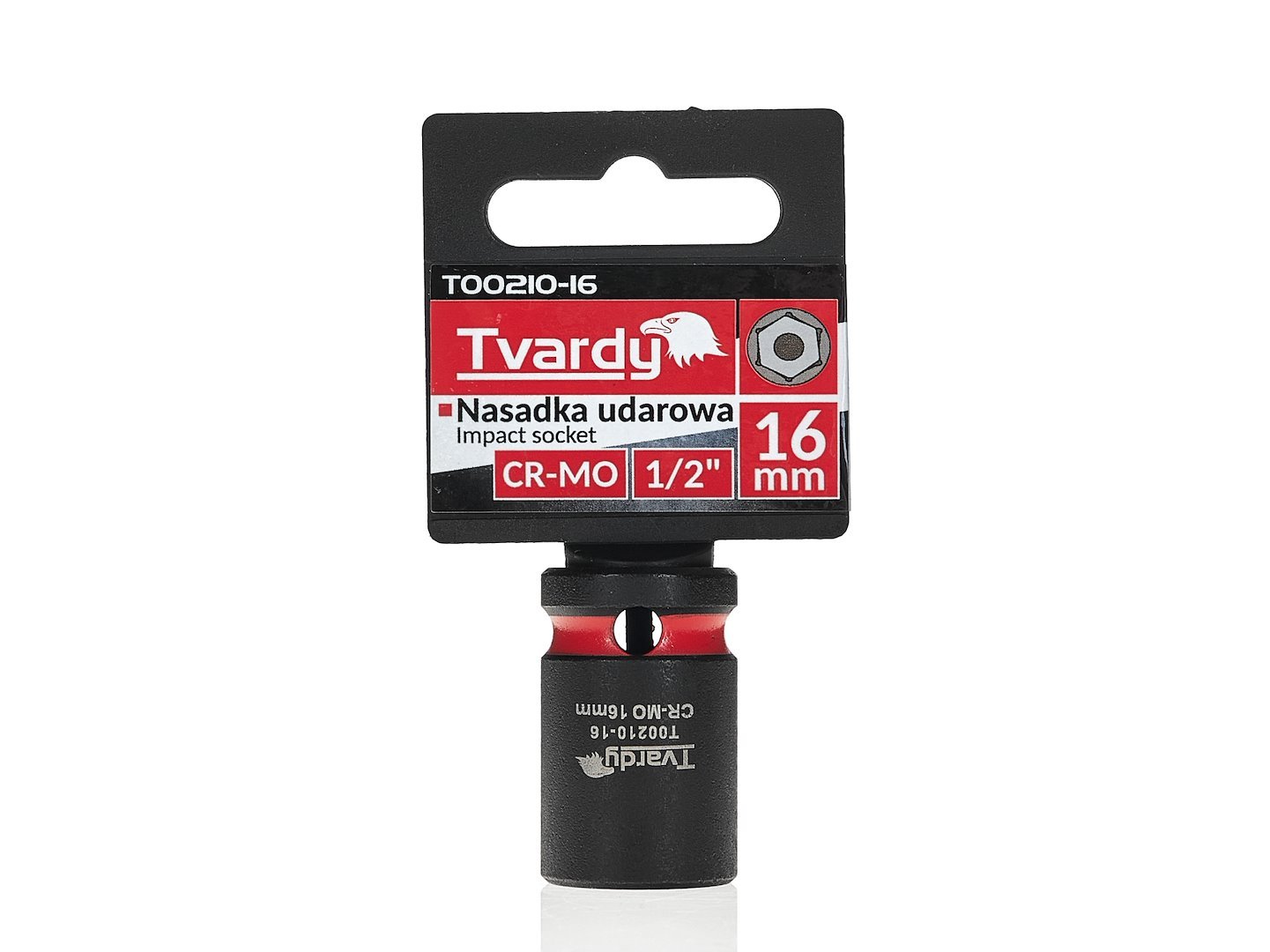 Smūginė galvutė 1/2″, 6 briaunų, 16 mm, CrMo TVARDY T00210-16 - Image 4