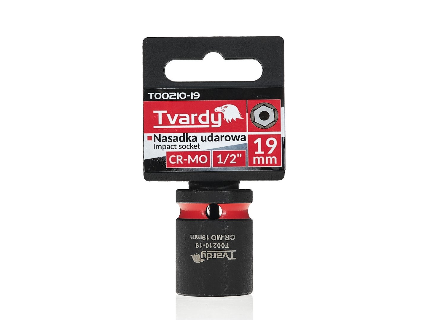 Smūginė galvutė 1/2″, 6 briaunų, 19 mm, CrMo TVARDY T00210-19 - Image 4
