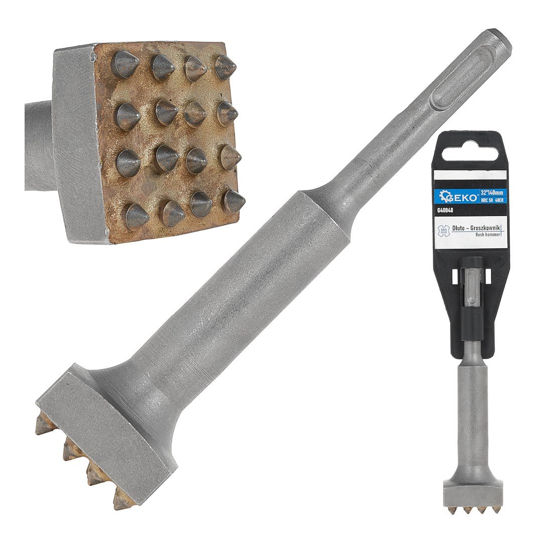 SDS-Plus įvorinis kaltas paviršiui šiurkštinti, 32 × 140 mm