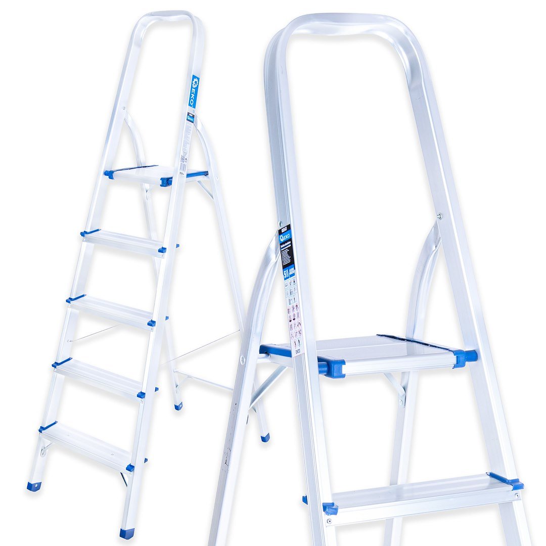 Aliumininės kopėtėlės, 5 pakopos, 150 kg GEKO G02417