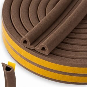 Lipni EPDM langų ir durų tarpinė P, 9 × 5.5 mm, 100 m, ruda KELTIN K02934B